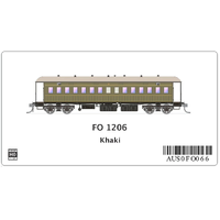 SDS Model HO NSWGR End Platform Car FO 1206 Khaki Single Carriage