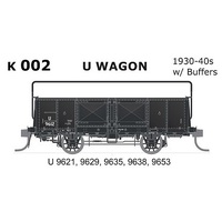 SDS HO NSWGR 1930-40s U Wagons w/ Buffers, 5 Car Pack (9621, 9629, 9635, 9638, 9653)