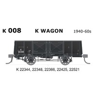 SDS HO NSWGR 1940-60s K Wagons, 5 Car Pack (22344, 22348, 22366, 22425, 22521)