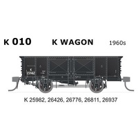 SDS HO NSWGR 1960s K Wagons, 5 Car Pack (25982, 26426, 26776, 26811, 26937)