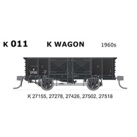 SDS HO NSWGR 1960s K Wagons, 5 Car Pack (27155, 27278, 27426, 27502, 27518)