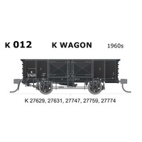SDS HO NSWGR 1960s K Wagons, 5 Car Pack (27629, 27631, 27747, 27759, 27774)
