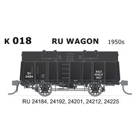 SDS HO NSWGR 1950s RU Wagons, 5 Car Pack (24184, 24192, 24201, 24212, 24225)