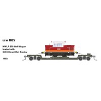 SDS HO NSWGR Well Wagon NWLF590 With X203 Diesel Rail Tractor Load 1980s