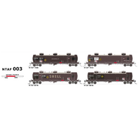 SDS Models HO NTAF Rail Tank Wagon 1983-1995 Shell 4 Car Set