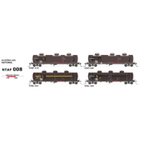 SDS Models HO NTAF Rail Tank Wagon 1988-1994 Australian National 4 Car Set