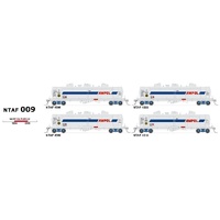 SDS Models HO NTAF009 AMPOL Block Train 4 Rail Tank Car Set