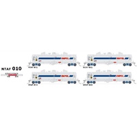 SDS Models HO NTAF010 AMPOL Block Train 4 Rail Tank Car Set