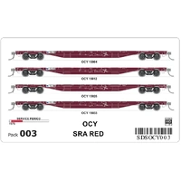 SDS Models HO OCY 003 PTC Red Container Flat Wagon