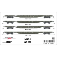 SDS Models HO NQOY 007 Road Grime Container Flat Wagon
