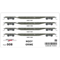 SDS Models HO NQOY 008 Road Grime Container Flat Wagon