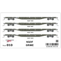 SDS Models HO NQOF 010 Road Grime Container Flat Wagon