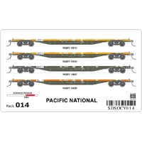 SDS Models HO NQOY 014 Pacific National Container Flat Wagon