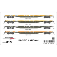 SDS Models HO NQOY 015 Pacific National Container Flat Wagon