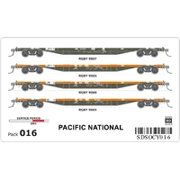 SDS Models HO NQOY 016 Pacific National Container Flat Wagon