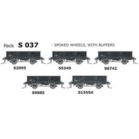 SDS HO NSWGR S-Truck Spoked Wheels with Buffers, 5-car Pack (S2095, S5349, S6742, S9885, S15554)