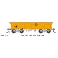 SDS HO Austrains NEO SAR Concentrate Wagon SOC 5 Car Pack C - Yellow