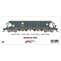 SDS Models HO RHGF Aggregate Wagon VO 013 National Rail 4 Pack
