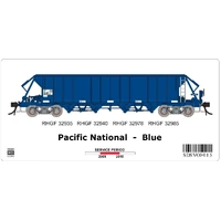 SDS Models HO RHGF Aggregate Wagon VO 015 Pacific National Blue 4 Pack