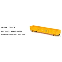 SDS HO WOAX Westrail Open Wagon No End Doors, 3-car Pack (WOAX33146, WOAX33167, WOAX33216)