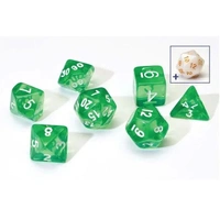 Sirius Dice Translucent Green Resin Dice Set