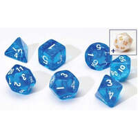 Sirius Dice Translucent Blue Resin Dice Set