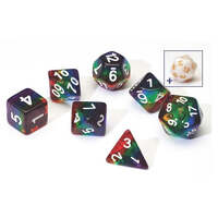 Sirius Dice Rainbow Transparent Layered Resin Dice Set