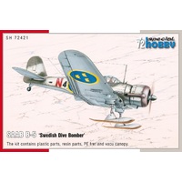 Special Hobby 1/72 SAAB B-5 Swedish Dive Bomber Plastic Model Kit