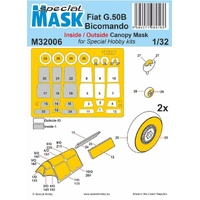 Special Hobby 1/32 Fiat G.50B Bicomando MASK