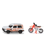 Siku Land Rover Defender with KTM Motorbike Diecast Model 1114