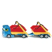 Siku - Truck with skip and trailer