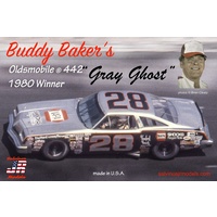 Salvinos J R 1/25 Buddy Bakers Gray Ghost #28 Oldsmobile 442 Winner 1980 Plastic Model Kit BBO1980D