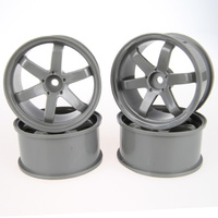 Speedline Wheel Rims 6 Spoke Offset 3 Gray 4PCS