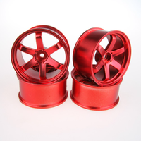 Speedline Wheel Rims 6 Spoke Offset 3 Chrome-Red 4pcs SL013R8