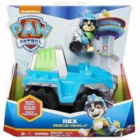 Paw Patrol Rex Figurine with Rescue Vehicle