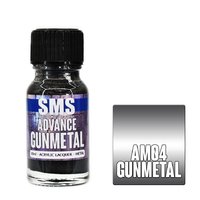 Scale Modellers Supply Advance Metallic Gunmetal 10ml Acrylic Paint