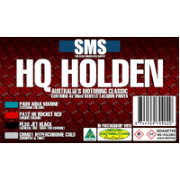 Scale Modellers Supply Holden HQ Acrylic Colour Set #5 Aqua Marine