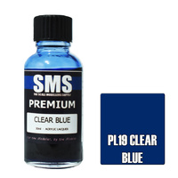 Scale Modellers Supply Premium Clear Blue 30ml PL19 Lacquer Paint
