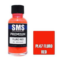 Scale Modellers Supply Premium Fluro Red 30ml PL47 Lacquer Paint