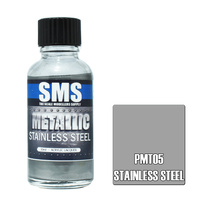 Scale Modellers Supply Premium Metallic Stainless Steel 30ml PMT05 Lacquer Paint