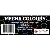 Scale Modellers Supply Mecha Colour Set SET01 Lacquer Paint