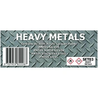 Scale Modellers Supply Heavy Metals Colour Set SET03 Lacquer Paint