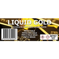 Scale Modellers Supply Liquid Gold Colour Set SET07 Lacquer Paint