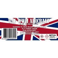 Scale Modellers Supply RAF WWII Aircraft #2 1941+ Colour Set SET19 Lacquer Paint
