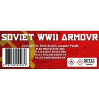 Scale Modellers Supply Soviet WWII Armour Colour Set SET21 Lacquer Paint