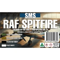 Scale Modeller Supply RAF SPITFIRE Mk.1a (EARLY/MID) 4 Colour Acrylic Lacquer Paint Set