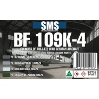 Scale Modeller Supply Bf109 K-4 4 Colour Acrylic Lacquer Paint Set