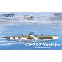 Special Navy 1/72 CV-707 Vesikko Finnish submarine Plastic Model Kit