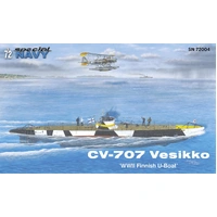 Special Navy 1/72 CV-707 Vesikko Finnish submarine Plastic Model Kit