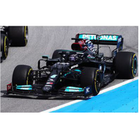 Spark 1/18 Mercedes-AMG Petronas W12 E Performance - #44, Lewis Hamilton - Winner Spanish GP 2021 - 100th Pole Position Diecast Model Car